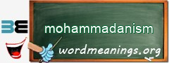 WordMeaning blackboard for mohammadanism